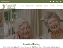 Tablet Screenshot of colonialvillage.com